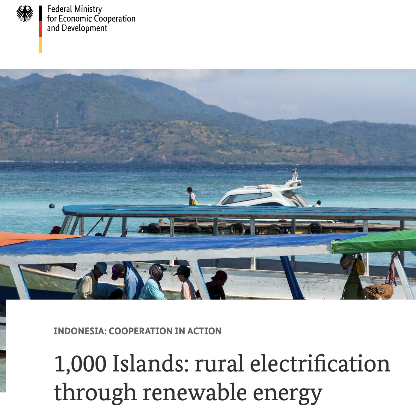 1,000 Islands: rural electrification through renewable energy