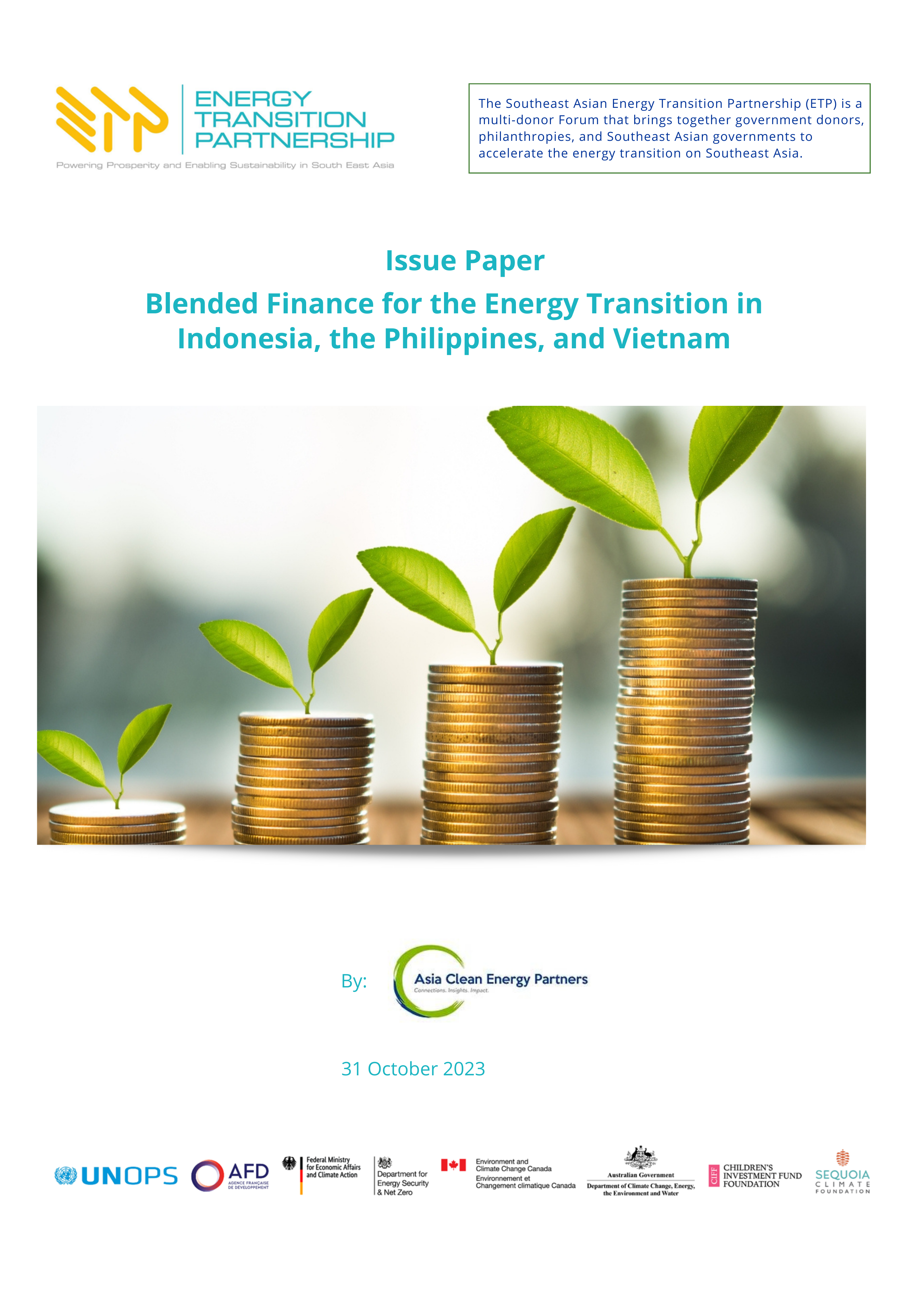 Blended Finance for Clean Energy Projects in Indonesia, the Philippines, and Vietnam
