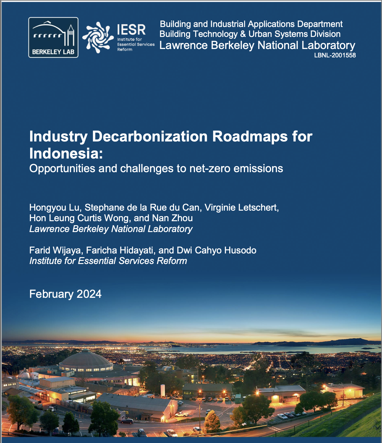Industry Decarbonization Roadmaps for Indonesia: Opportunities and challenges to net-zero emissions