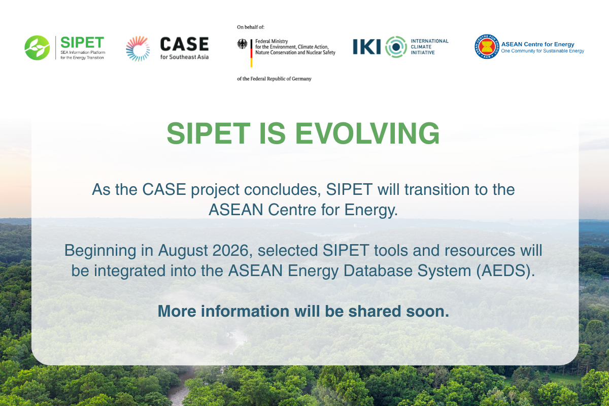 SIPET is evolving - transitioning to ASEAN Centre for Energy